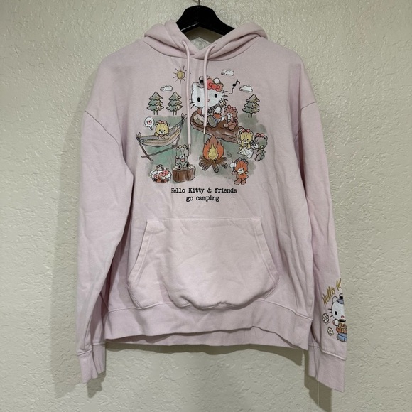 Hello Kitty Tops - Hello Kitty & Friends Barely Pink Hoodie Size Large